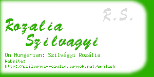rozalia szilvagyi business card