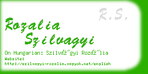 rozalia szilvagyi business card